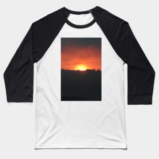 Golden Sunrise Over the Columbia River Baseball T-Shirt